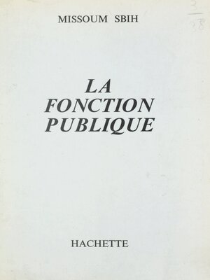cover image of La fonction publique